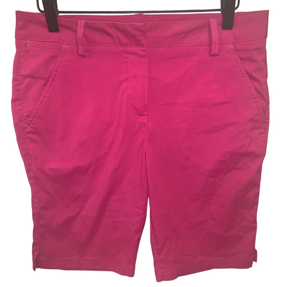 Puma ladies pink flat front Bermuda shorts